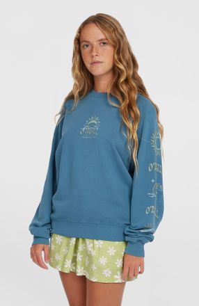 O'Neill Sweatshirt ONEILL Beach Vintage Crew Sweatshirt, Damen, Gr. S (36), rot (copen blau), Obermaterial: 100% Baumwolle, Rundhals, Sweatshirts Sweatshirt