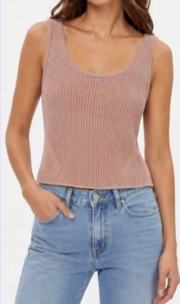 Splendid Wool Cashmere Lyr Tank In Rose Hip