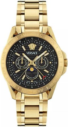 Versace Galaxy Moonphase Quartz Black Dial Mens Watch VE0K00425