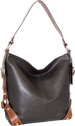 Nino Bossi Moda Milano Hobo Genuine Leather Bucket Bag