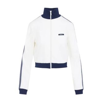 Prada Fleece Jacket - Dames - Zomerjassen - Wit - S - Polyester - Jassen