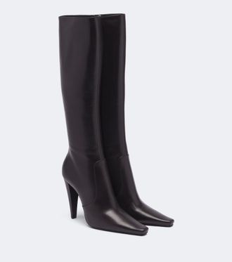 Saint Laurent Botas altas 77 de piel