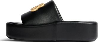 Balenciaga (WMNS) Balenciaga Rise Sandals Black Shiny Nappa Lambskin 788494WB7E11080