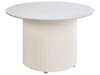 Beliani Mesa de centro Cer&aacute;mica Beige claro