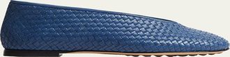 Bottega Veneta Micro Woven Nappa Leather Ballerina Flats
