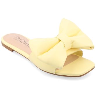 Journee Collection Women & apos;s Fayre Medium and Wide Width Flat Sandals