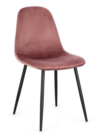 BIZZOTTO Juego 4 sillas negro/rosa