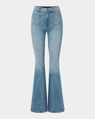 Veronica Beard Beverly High-Rise Skinny Flare Jeans