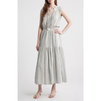 Rails Alessi Embroidered Sleeveless Maxi Dress in Striped Eyelet at Nordstrom, Size Xx-Large