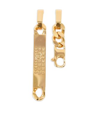 Maison Margiela numbers-motif drop earrings - Gold