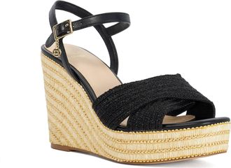 Dune London Ladies KAVA Raffia Wedge Sandals Size UK 6 Wedges