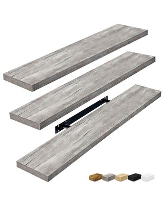 Sorbus Set Of 3 Long Floating Shelves