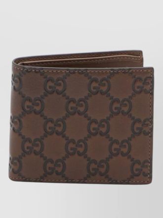 Gucci gg emblem leather bifold wallet