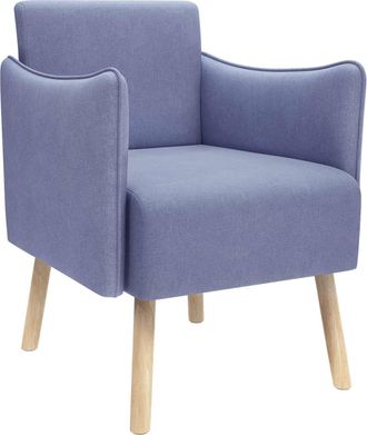 vidaXL Sedia DAccento Blu Jeans Tessuto Vidaxl