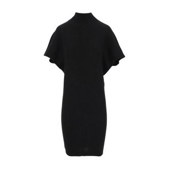 Federica Tosi Abito Corto M/M Collo Alto - Lana Merino/Cashmere - - Dresses - Donna - Nero - M
