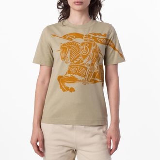Burberry Equestrian Knight Print Short Sleeve T-Shirt, Size X-Small