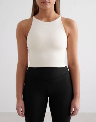 Aim'n Almond White Sense - Brassi&egrave;re allacciata al collo bianco mandorla