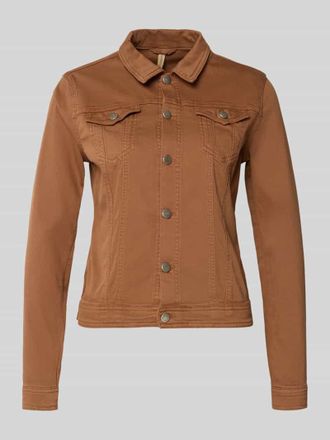 Soyaconcept Jeansjacke mit Pattentaschen Modell Erna in Hellbraun, Gr&ouml;&szlig;e XXL