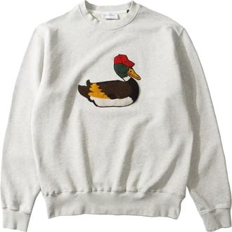 Edmmond Studios Duck Hunt Crewneck Grey Melange - Heren - Sweatshirts - Grijs - L - Katoen - Hoodies & sweatvesten