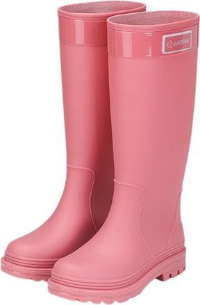 Generic Ladies Wellies Slip Outdoor Casual Comfortable Low Heel Ankle Rubber Shoes For Hiking Camping Daily Wear Womens Waterproof Fashion High Calf Silicone 