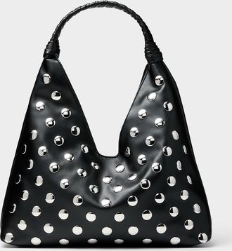 Simons Womens Metallic mega-stud faux-leather tote bag