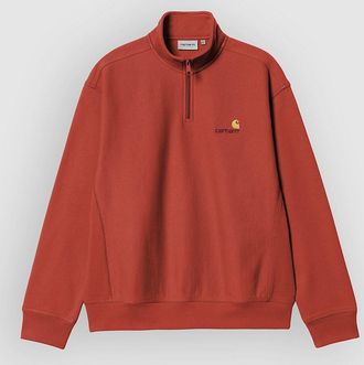 Carhartt Work in Progress Half Zip American Script Half-Zip Felpa rosso