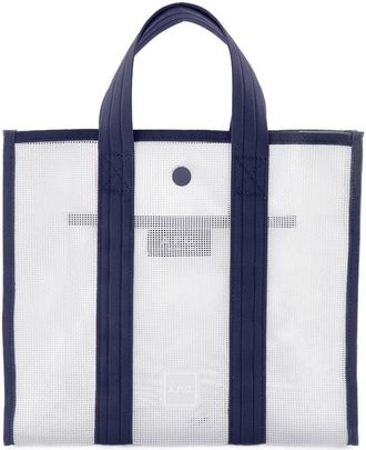 A.P.C. Womens Louise Tote Navy Pvc