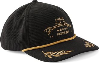 Cotton On Mens 5 Panel Hat in Black Cord Grande Royale at Nordstrom