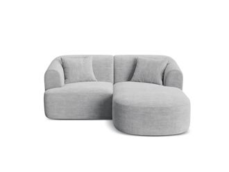 Cosmopolitan Design Sof&aacute; esquinero derecho modular 3 plazas pana plata