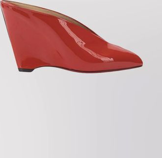 Ferragamo stylish peep toe wedge heel shoes