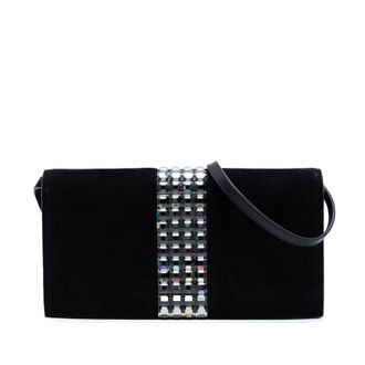 Gucci Pre-owned Gucci Suede Crystal Embellished Shoulder Bag Ladies KEFP7XZ5WV0VNTE4