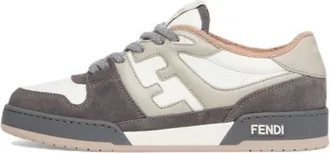 Fendi Match Low Top Suede Grey White 7E1493AI1NF1IJF