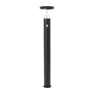 Brilliant Poste Exterior Brilliant Tulip - Led Y Solar - Detector De Movimiento - Acero Inoxidable Y Pl&aacute;stico - 4 W - Negro
