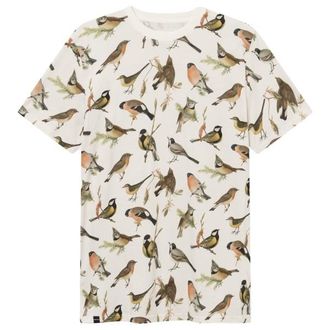Dedicated T-Shirt Stockholm Autumn Birds T-Shirt f&uuml;r Herren | wei&szlig;/beige