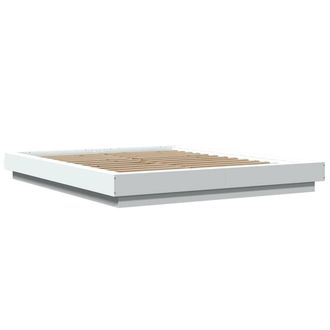 Berkfield Home Durable Bed Frame with LED Lights without Mattress White 150x200cm | Size: 150x200 cm