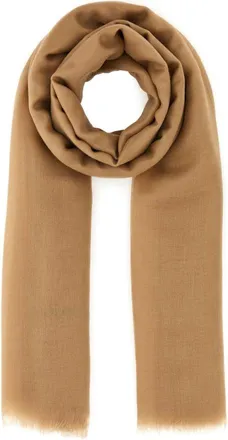 Ferragamo Camel Kasjmier Sjaal - Dames - Sjaals - Bruin - ONE Size - Kasjmier - Accessoires