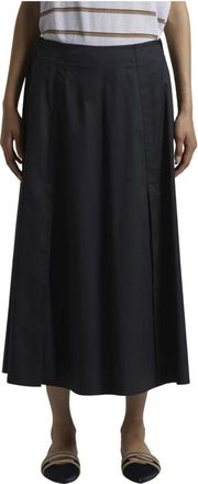 PESERICO Midi Rok - Dames - Midirokken - Blauw - 2XL - Katoen - Rokken