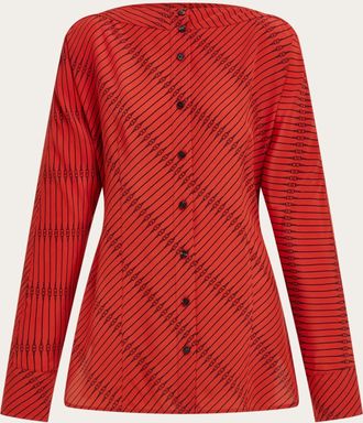 Ferragamo Donna Camicia in seta Rosso