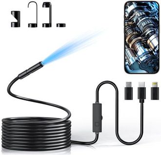OEM C&aacute;mara De Inspecci&oacute;n Endosc&oacute;pica, Sonda Impermeable Ip68 De 7,9 Mm, Alcance De 5 M Con 8 Led Para Ios/android (no Requiere Wifi)