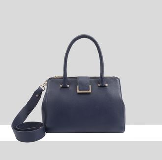 Paul Costelloe Womens Miami Leather Shoulder Bag - Blue - One Size
