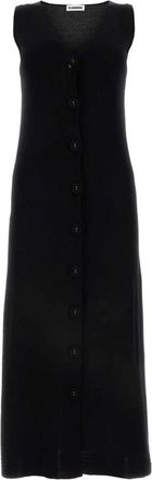 Jil Sander Maxi Kleedjes - Dames - Maxi kleedjes - Zwart - S - Katoen - Kleedjes