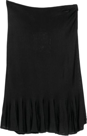 Toteme Black Knitted Midi Skirt
