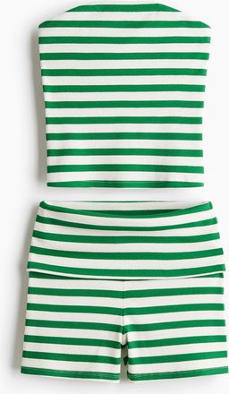 H&M 2-teiliges Set mit Tubetop und Shorts - White