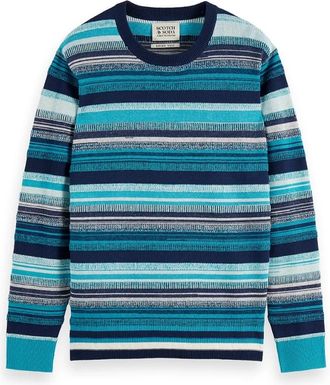Scotch & Soda Rondgebreide trui - Heren - Ronde hals truien - Veelkleurig - M - Truien & Vesten