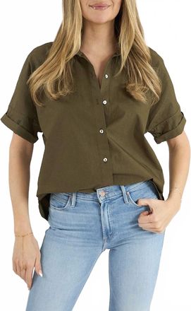 Michael Stars Otis Button Up Shirt In Topiary