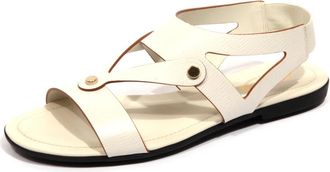 Tod's Off White Graan Effect Sandaal Schoen - Dames - Sandalen - Wit - 35 EU - Schoenen