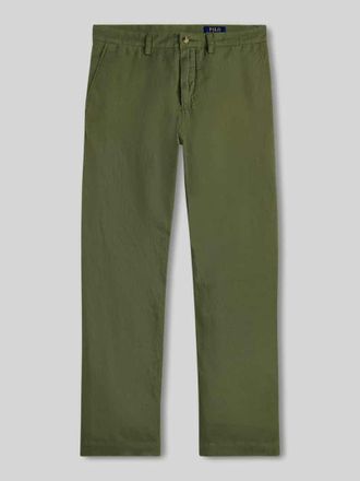 Polo Ralph Lauren Chino aus Leinen-Baumwoll-Mix in Oliv, Gr&ouml;&szlig;e 31/34
