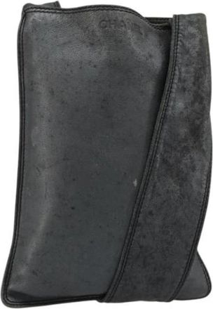 Chanel Pre-owned Vintage Lambskin Shoulder Bag - Dames - Vintage Schoudertas - Zwart - ONE Size - Leer - Vintage