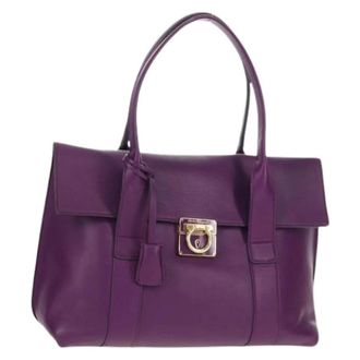 Ferragamo Pre-owned Handbags, female, Purple, Size: ONE SIZE Pre-owned Handbag