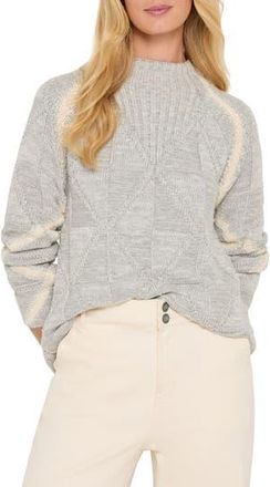 Nic+Zoe Dashing Diamonds Sweater in Grey Multi at Nordstrom Rack, Size X-Large